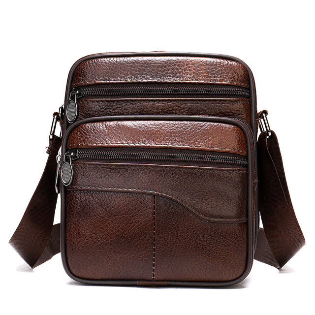 Male Leather Small Crossbody Bag