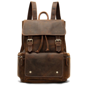 Multifunction Leather Men Backpack